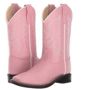 Old West Kids Boots Girl's Square Toe Leatherette (Little Kid) Boots